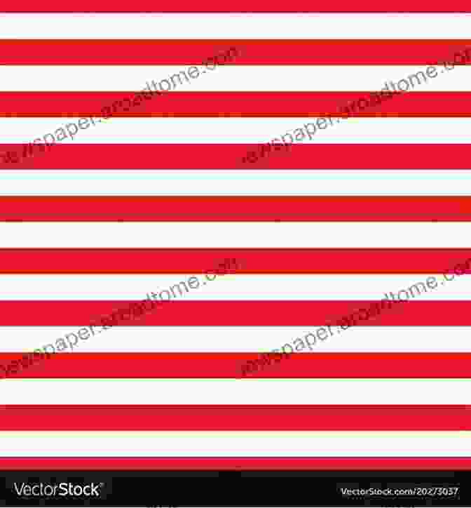 A Pattern Featuring Alternating Wide Red And White Stripes Red White Blue Star Quilts: 16 Striking Patriotic 2 Color Patterns