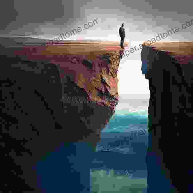 A Person Standing On The Edge Of A Cliff, Expressing The Intense Pain And Desperation That Can Lead To Thoughts Of Suicide. Someone Painted The World Black 2: Poems Of Sadness And Depression