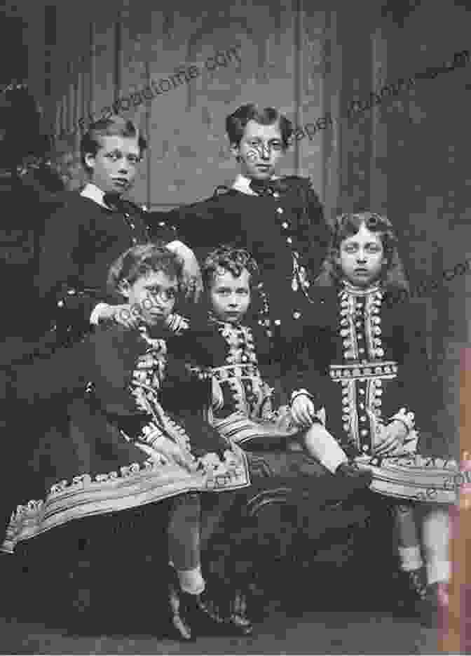 A Portrait Of Edward VII With His Children, Prince Albert Victor And Princess Maud Edward VII S Children John Van Der Kiste