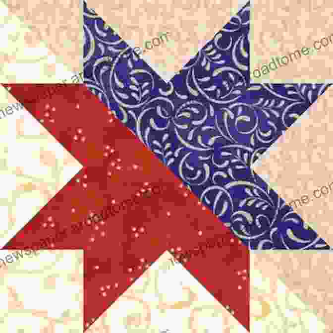 A Quilt With Alternating Blocks Of Red, White, And Blue Red White Blue Star Quilts: 16 Striking Patriotic 2 Color Patterns