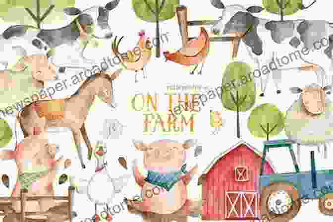 Colorful And Captivating Illustration Of A Farm Scene With Animals And A Child My First Of Words With Illustration