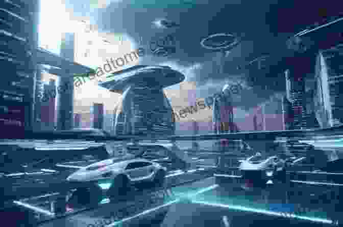 Image Of A Futuristic Cityscape With Holographic Representations Of Death Related Concepts Persons Humanity And The Definition Of Death (Bioethics)