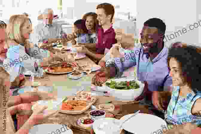 Jewish Family Gathered Around A Table, Sharing A Meal And Traditions. Kiddish Yiddish: Jewish Traditions Culture In Rhyme