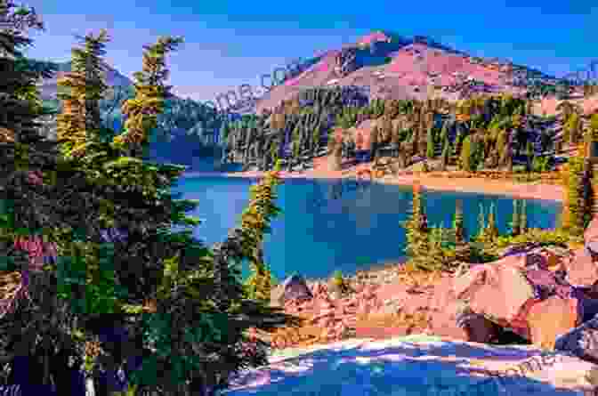 Lassen Peak, An Active Volcano Emitting A Plume Of Steam Against A Backdrop Of Blue Sky Day Hiking: Mount Shasta Lassen Trinity: Alps Regions Redding Castle Crags Marble Mountains Lava Beds