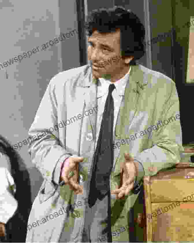 Lieutenant Columbo In A Classic Trench Coat, Meticulously Investigating A Crime Scene With His Signature Cigar In Hand The Columbo Case Files Season Three