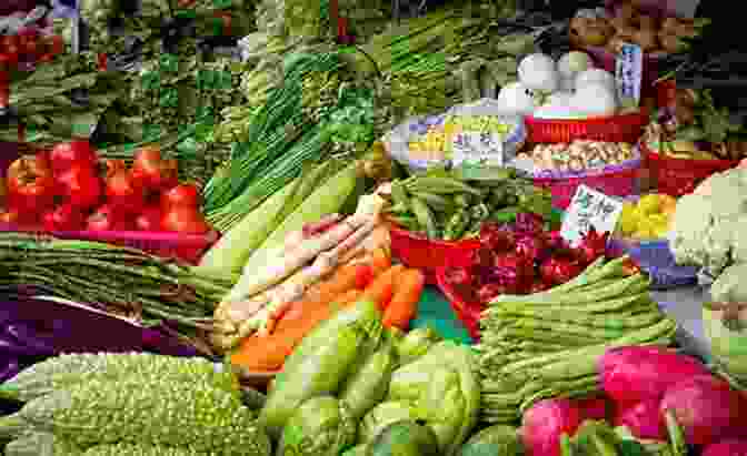 Vibrant Assortment Of Fresh Asian Vegetables, Fruits, And Grains Offering A Rich Tapestry Of Colors And Textures. Asian Crops And Human Dietetics (Crop Science)